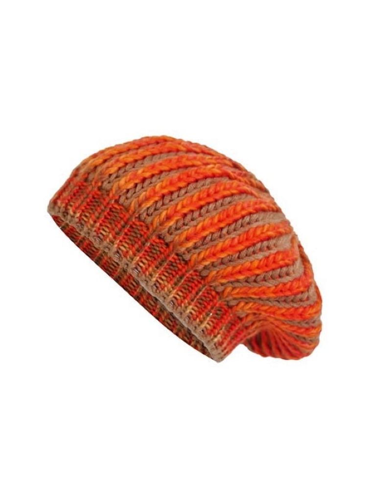 Beret dziecięcy, pomarańczowo-zielony, Ambra