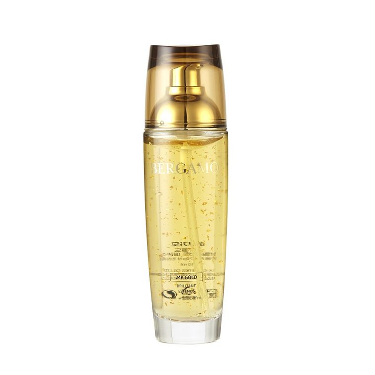 Bergamo, 24K Gold Brilliant Essence, rozświetlająca esencja do twarzy, 110 ml