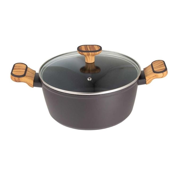 Bergner, Charcoal, garnek multiclad z pokrywą, 24 cm