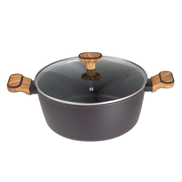 Bergner, Charcoal, garnek multiclad z pokrywą, 28 cm