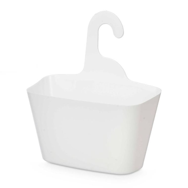 Berilo, biały koszyk pod prysznic, 14,5-28-31,5 cm