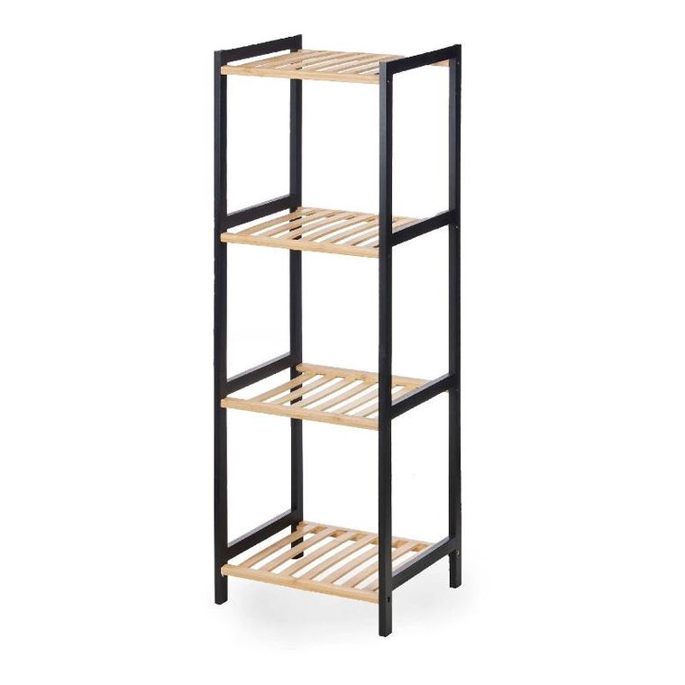 Berilo, Square, wąski regał bambusowy, 35-30-100 cm