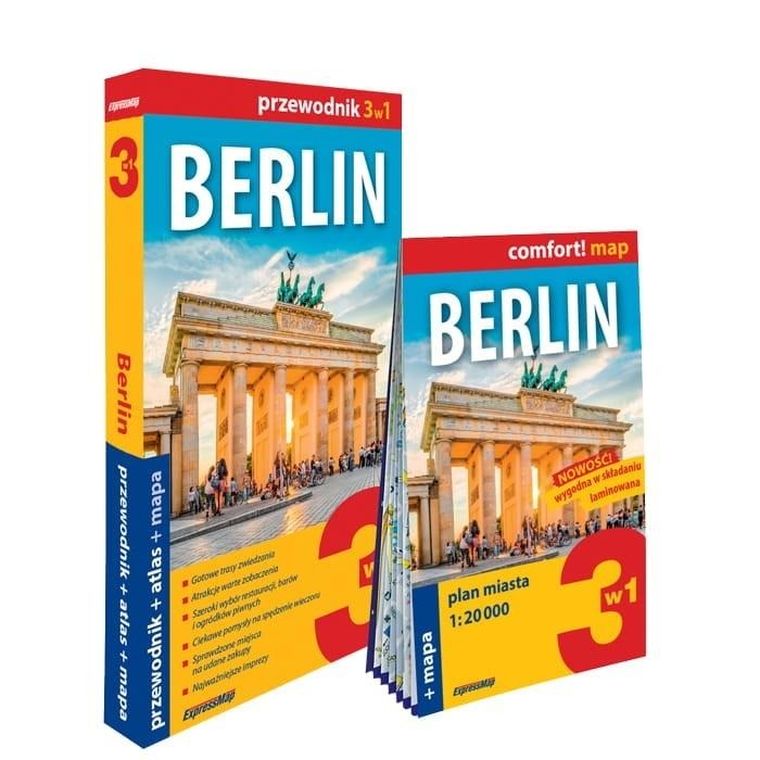 Berlin 3w1. Przewodnik + atlas + mapa