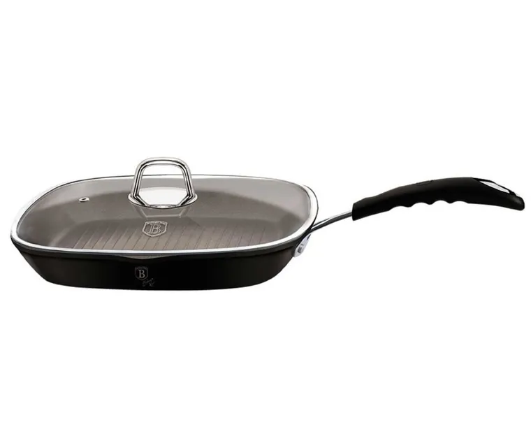 Berlinger Haus, Black Professional Line, patelnia grillowa, granitowa, 28 cm