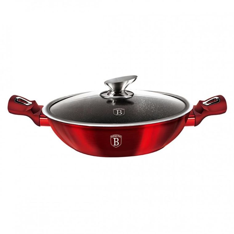 Berlinger Haus, Burgundy, wok, garnek granitowy, 4.8l