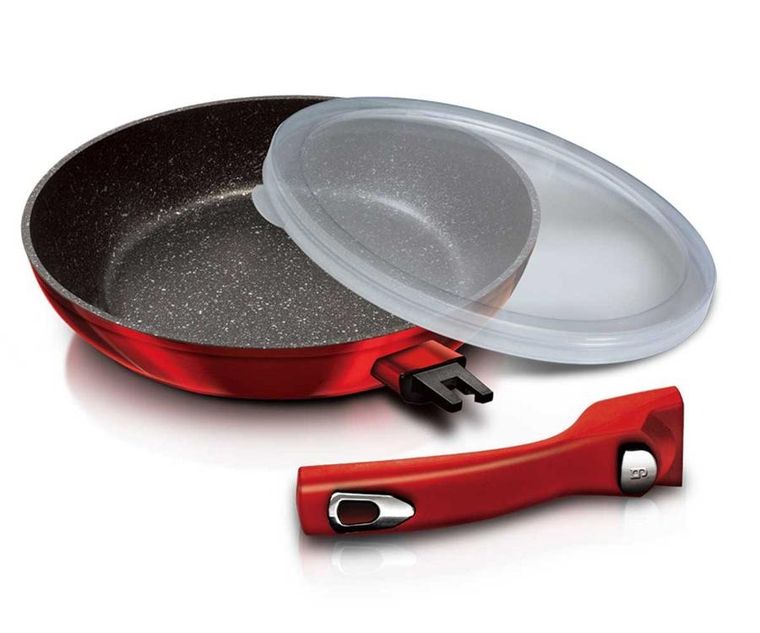 Berlinger Haus, patelnia granitowa, Burgundy, 28 cm