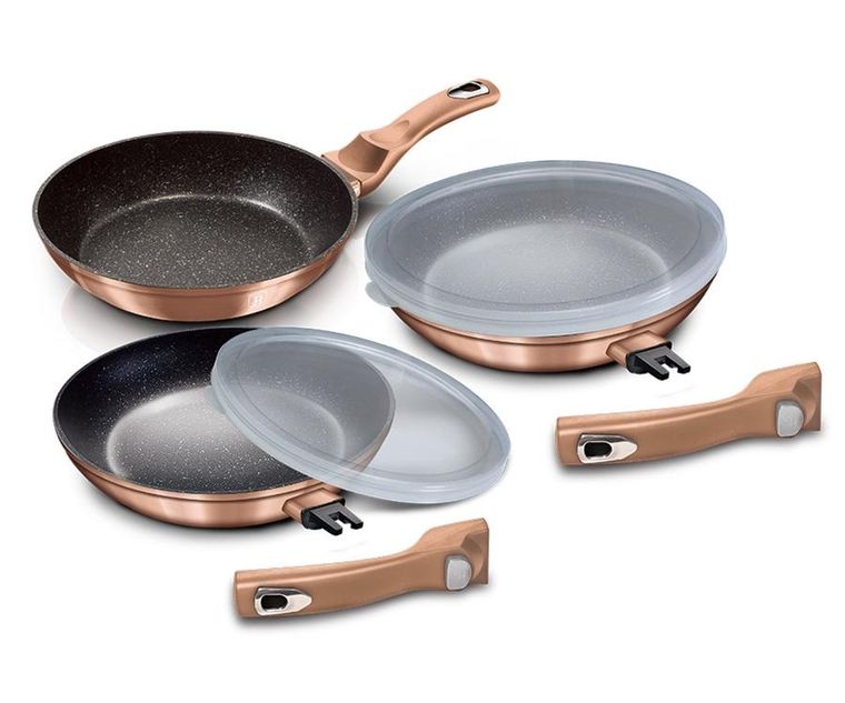 Berlinger Haus, Rose Gold, zestaw 3 patelni granitowych