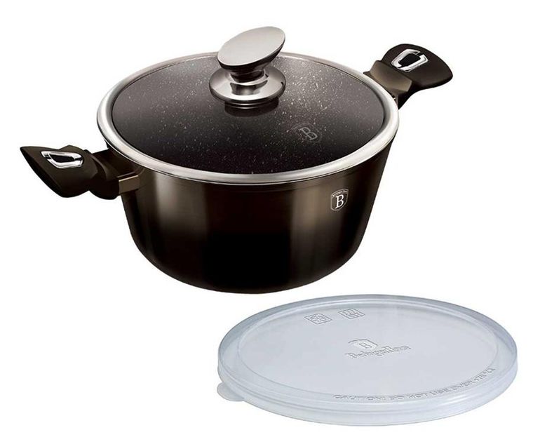 Berlinger Haus, Shiny Black, garnek granitowy, 6.1l