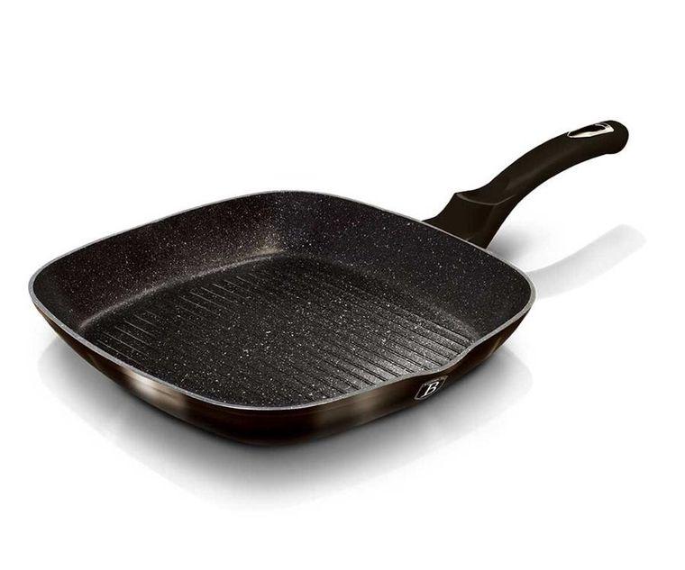 Berlinger Haus, Shiny Black, patelnia grillowa, 28 cm