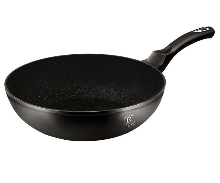 Berlinger Haus, wok granitowy, Black Silver, 28 cm