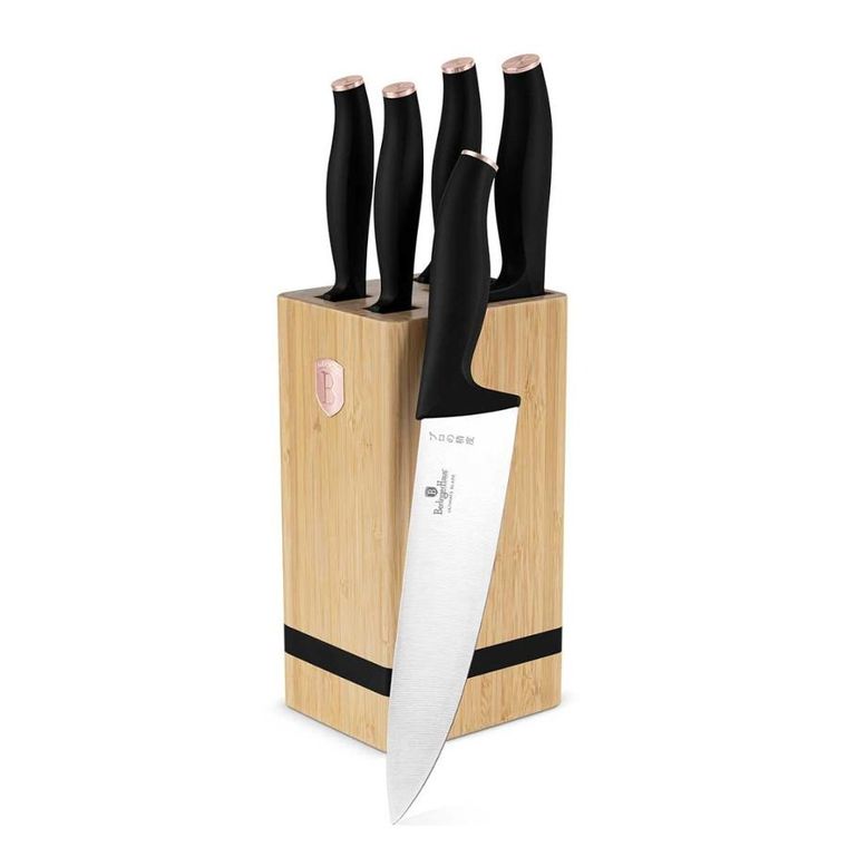 Berlinger Haus, zestaw noży, black rose w bloku bambusowym