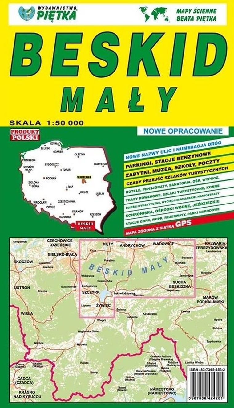 Beskid Mały. Mapa turystyczna 1:50 000