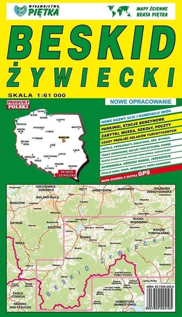 Beskid Żywiecki. Mapa turystyczna 1:61 000