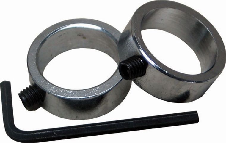 Best Sporting, pierścienie zaciskające na gryf, chrom, ⌀ 30 cm, 2 szt.