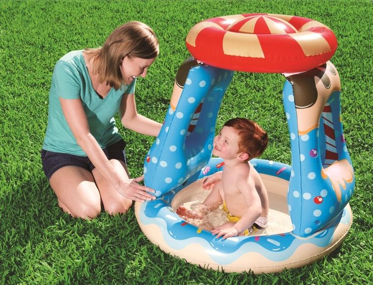 Bestway, basen dmuchany, z daszkiem, 91-91-89 cm