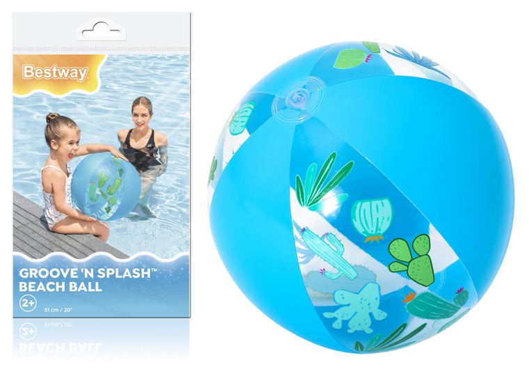Bestway, dmuchana piłka, niebieska, 51 cm