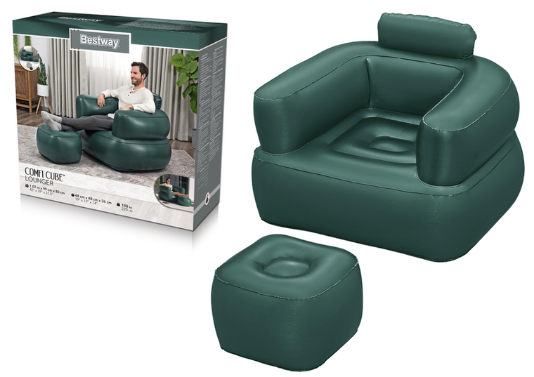 Bestway, dmuchany fotel, zielony
