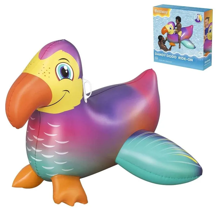 Bestway, dmuchany materac do pływania dla dzieci, tukan wodny, 141cm