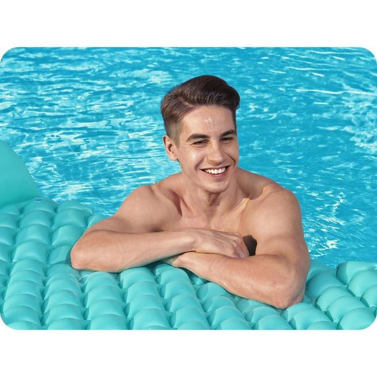 Bestway, Float'n'Roll, materac plażowy, 213-86 cm, turkusowy