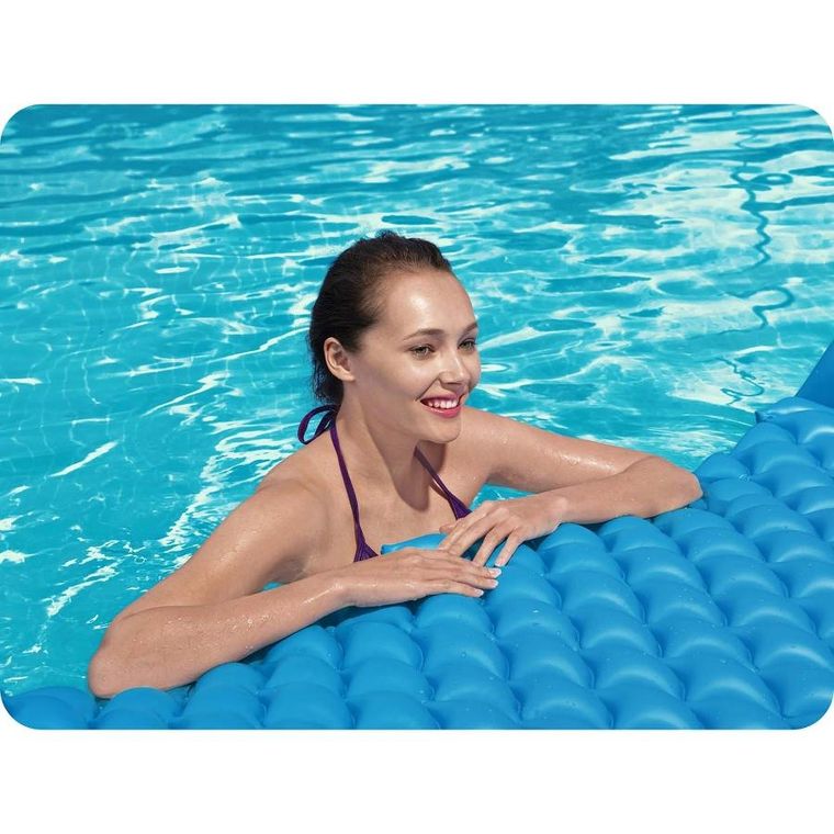 Bestway, Float'n'Roll, materac plażowy, niebieski, 213-86 cm