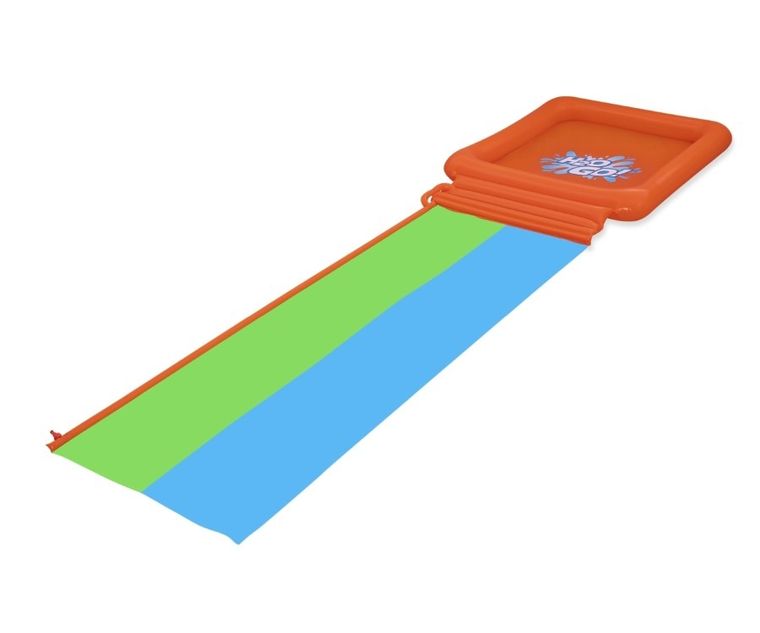 Bestway, H2ogo! Super Splash, ślizgawka podwójna z basenikiem, 5,31m