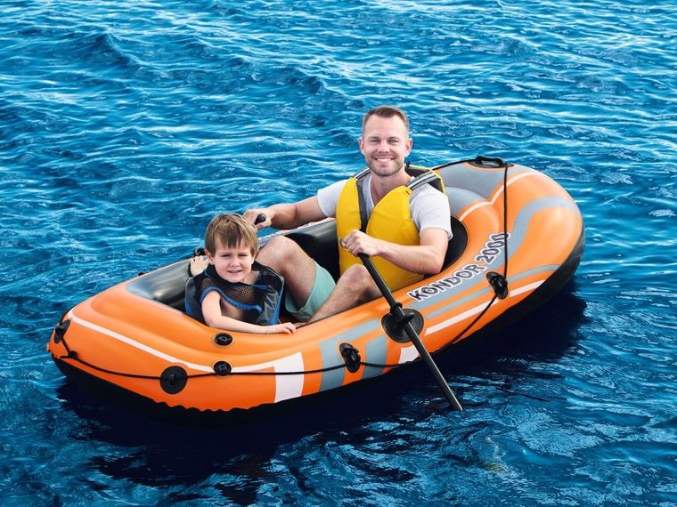 Bestway, Hydro Force, Komandor 2000, ponton, z wiosłami i pompką, 196-114 cm