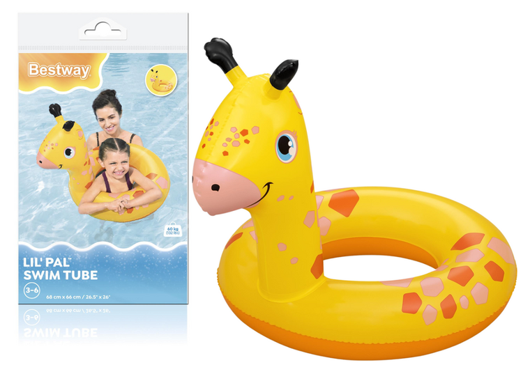 Bestway, koło do pływania, żyrafa, 68-66 cm