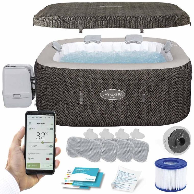 Bestway, Lay-Z Cabo, dmuchane SPA, 6 osobowe