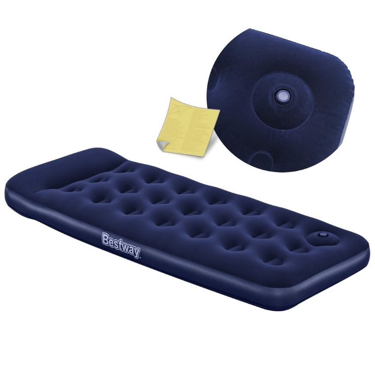 Bestway, materac dmuchany z pompką, 185-76-28 cm