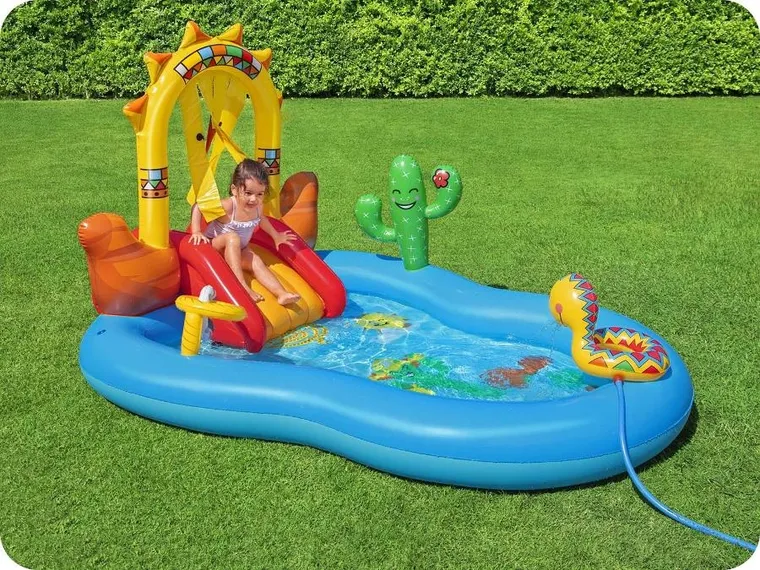 Bestway, plac zabaw dmuchany, Dziki Zachód, 264-188-140 cm