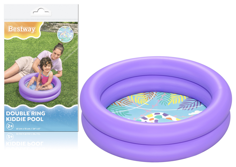 Bestway, Żyrafa, dmuchany basenik, fioletowy, 61-15 cm