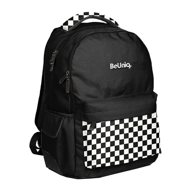 BeUniq, plecak szkolny, 2-komorowy, Szachownica