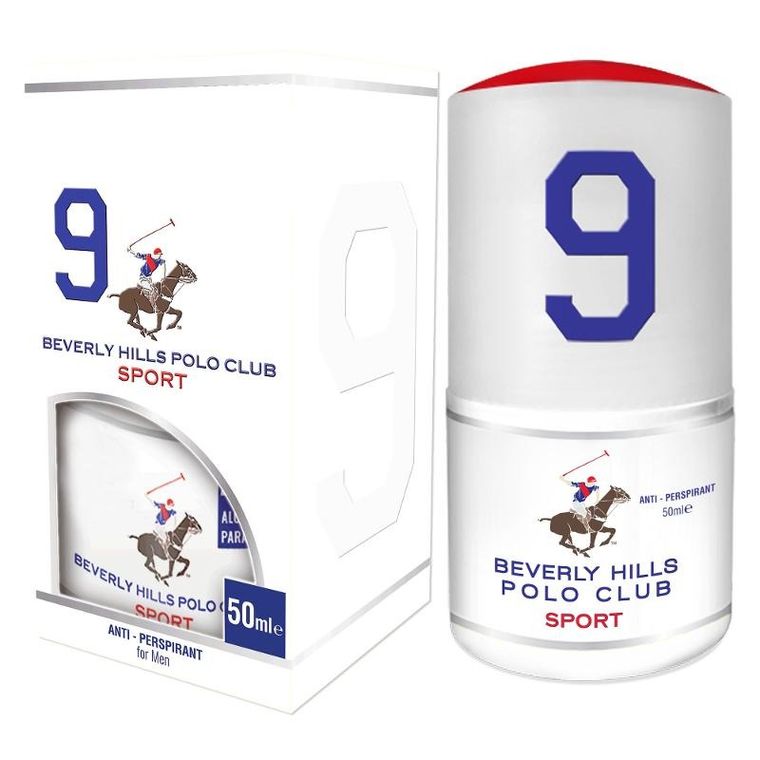 Beverly Hills Polo Club, Men Nine, antyperspirant, roll-on, 50 ml
