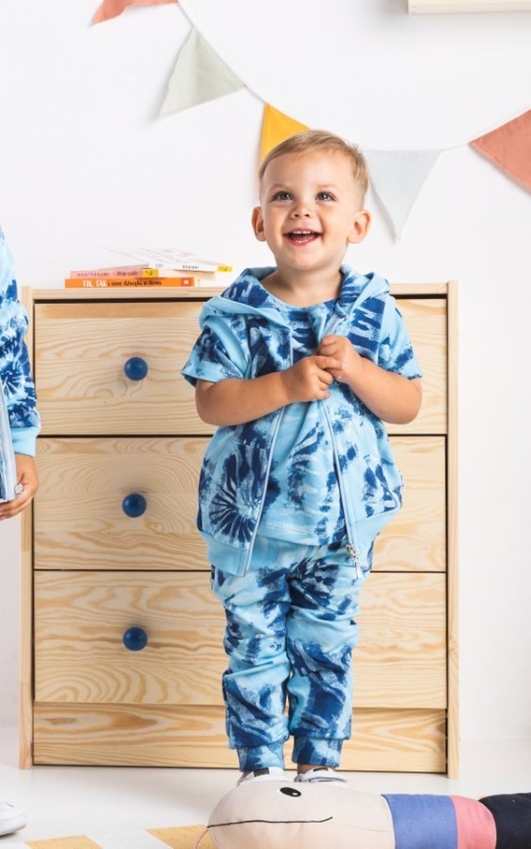 Bezrękawnik chłopięcy z kapturem, niebieski, Nicol