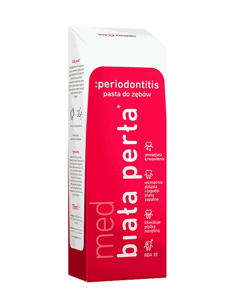 Biała Perła, ProPerio, pasta do zębów, bakteriobójcza, 75 ml