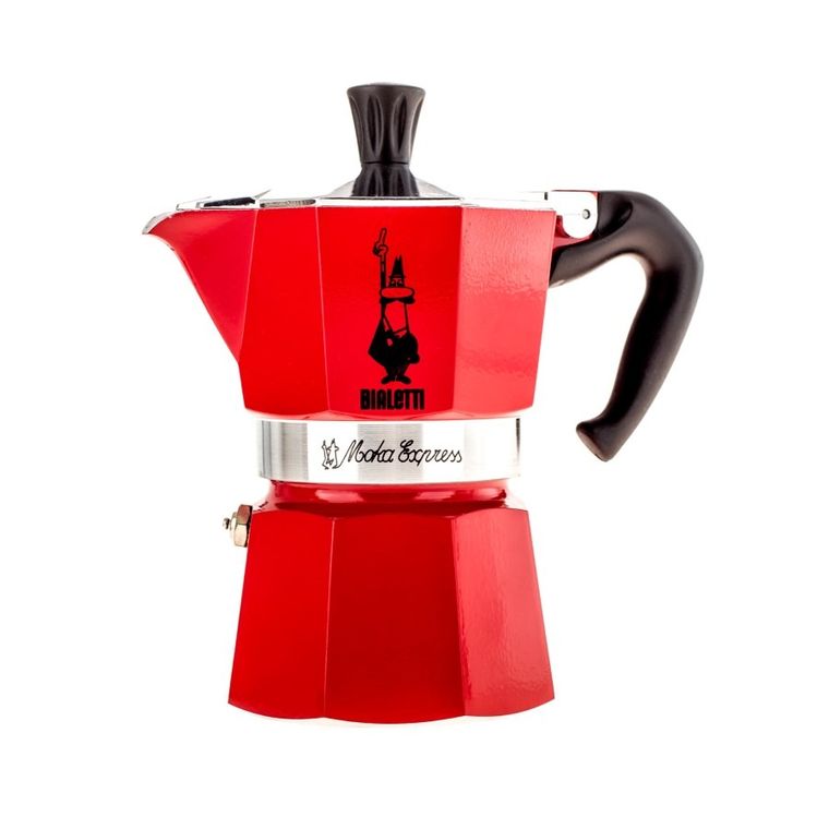 Bialetti, kawiarka Moka Express 3tz, czerwona