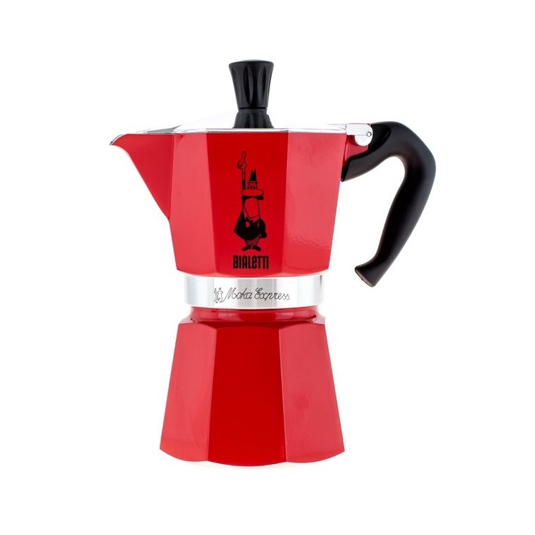 Bialetti, kawiarka Moka Express 6tz, czerwona
