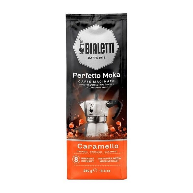 Bialetti, Perfetto Moka Carmello, kawa mielona, 250g