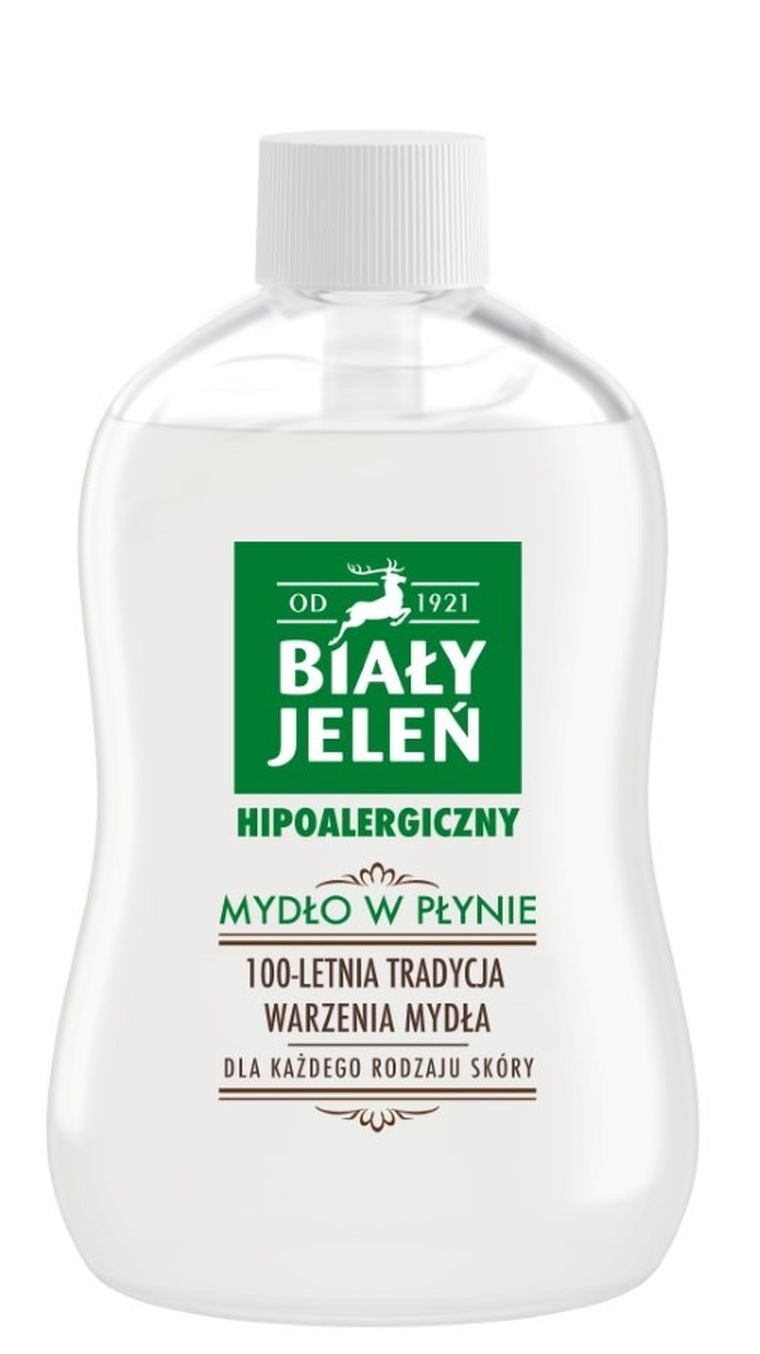 Biały Jeleń, Hipoalergiczne mydło naturalne w płynie, zapas, 500 ml