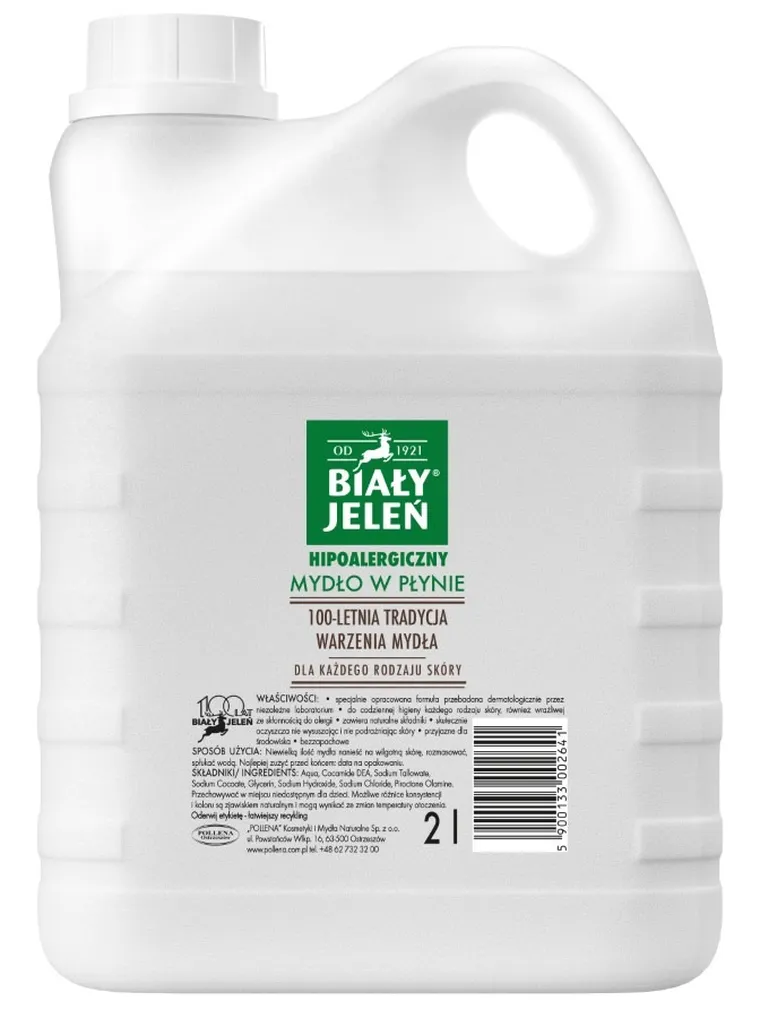 Biały Jeleń, hipoalergiczne mydło w płynie, 2L