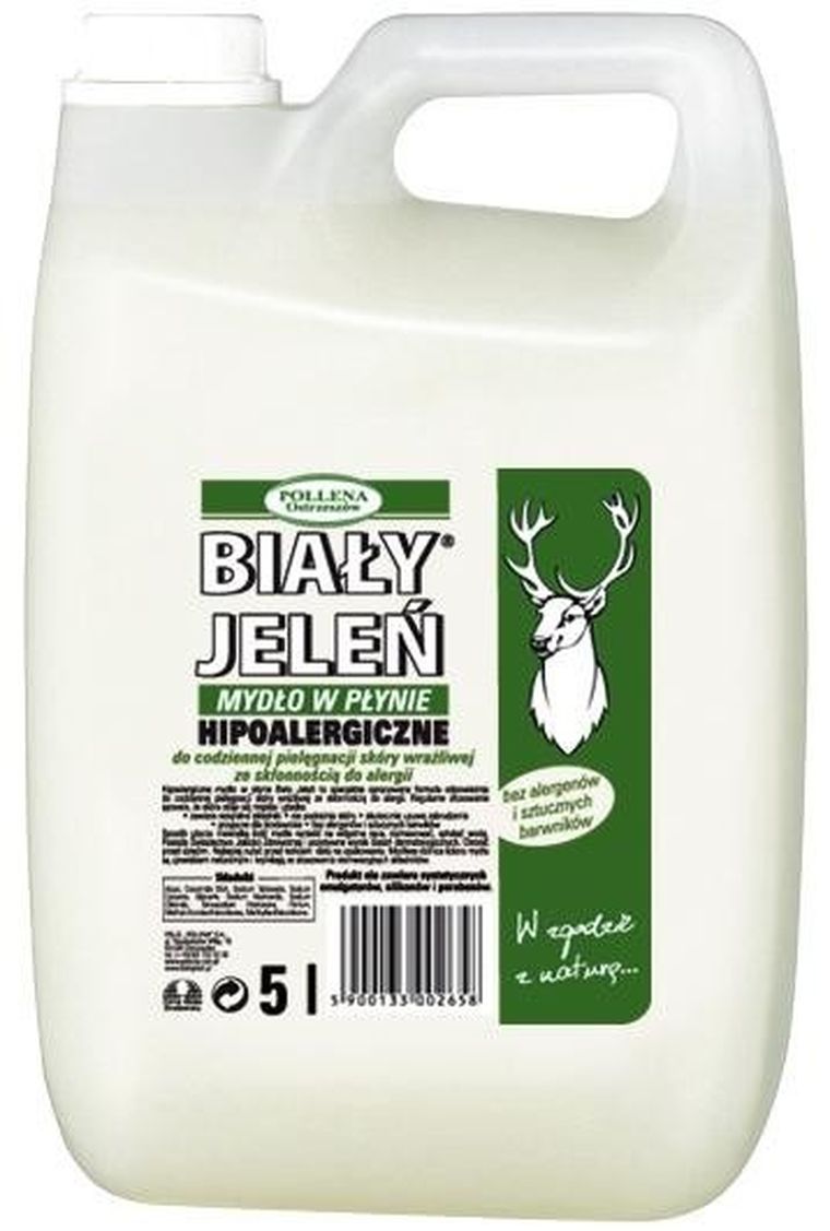 Biały Jeleń, hipoalergiczne mydło w płynie, 5L