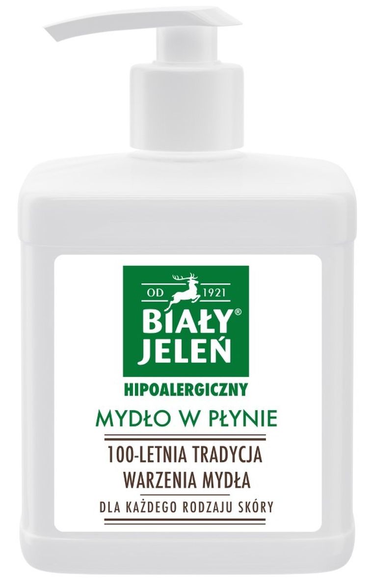 Biały Jeleń, hipoalergiczne mydło w płynie z pompką, 500 ml