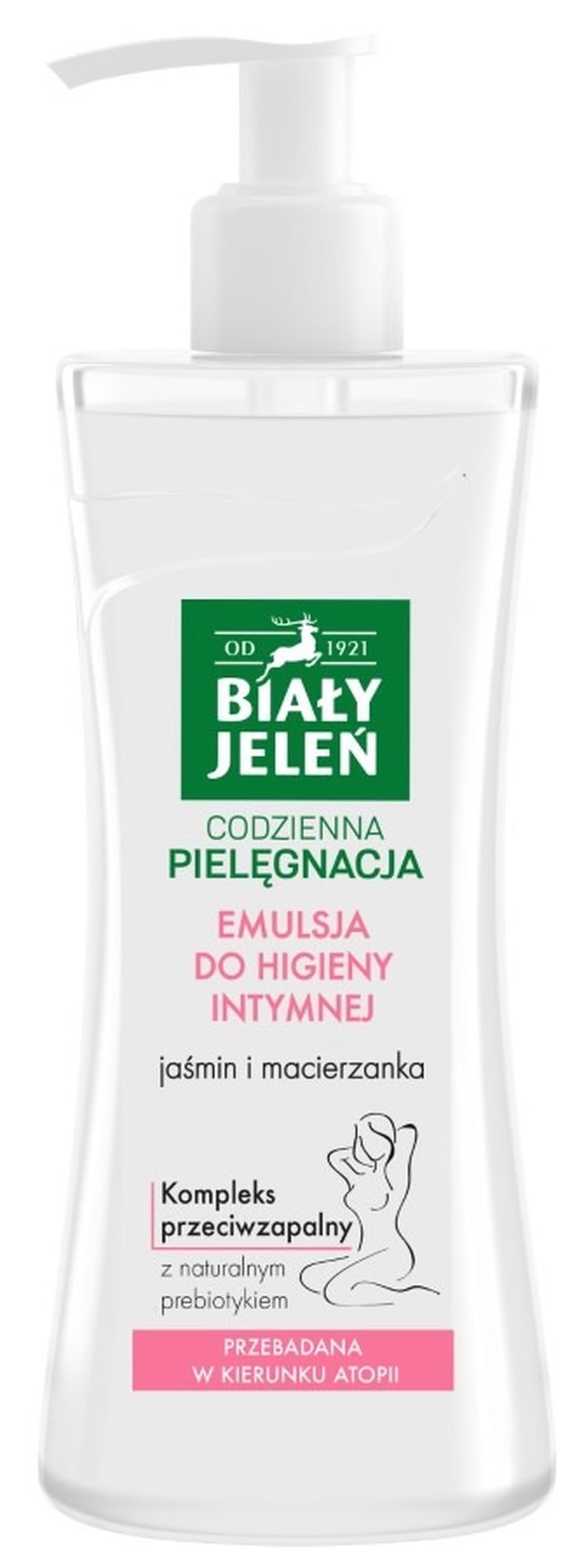 Biały Jeleń, Premium, hipoalergiczna emulsja do higieny intymnej, jaśmin i macierzanka, 265 ml