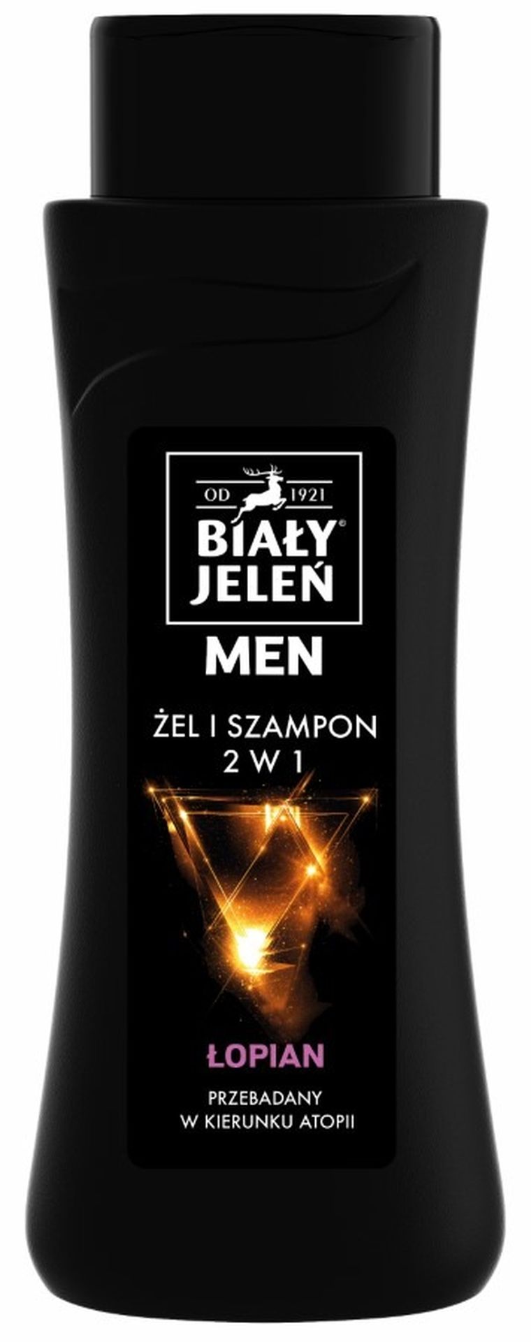Biały Jeleń, szampon - żel hipoalergiczny 2w1 z łopianem for men, 300 ml