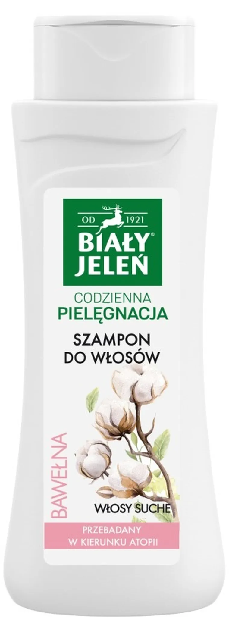 Biały Jeleń, szampon hipoalergiczny z bawełną, 300 ml
