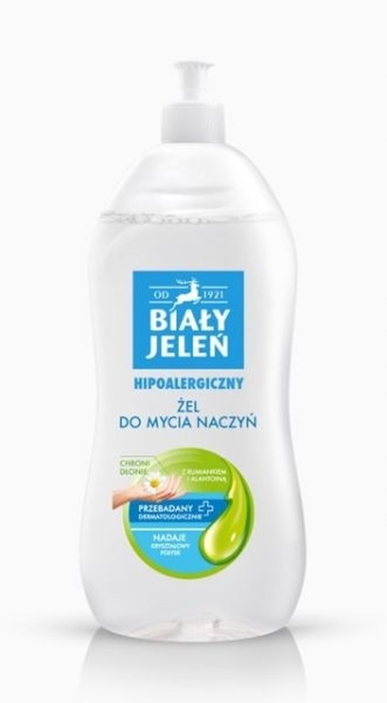 Biały Jeleń, żel do mycia naczyń z rumiankiem i alantoiną, 1l