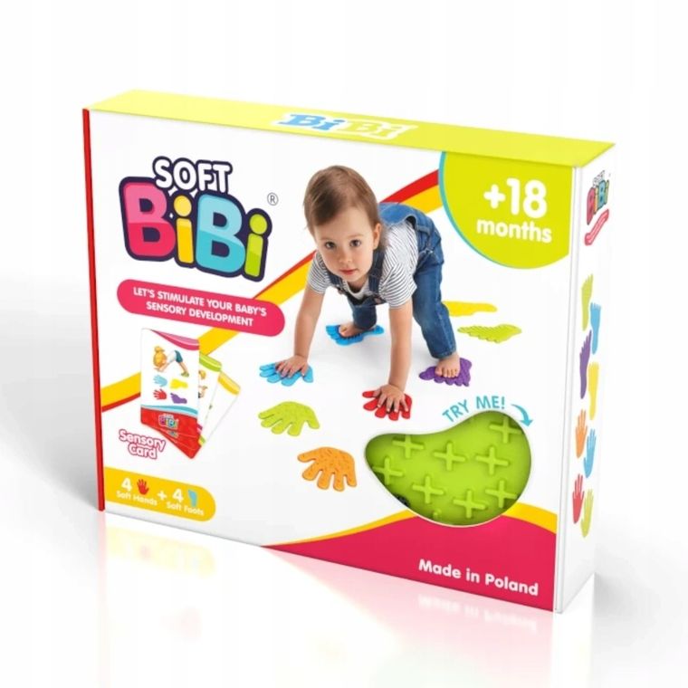 Bibio, ścieżka sensoryczna, kamienie równoważne, dłonie i stopy, 8 szt.