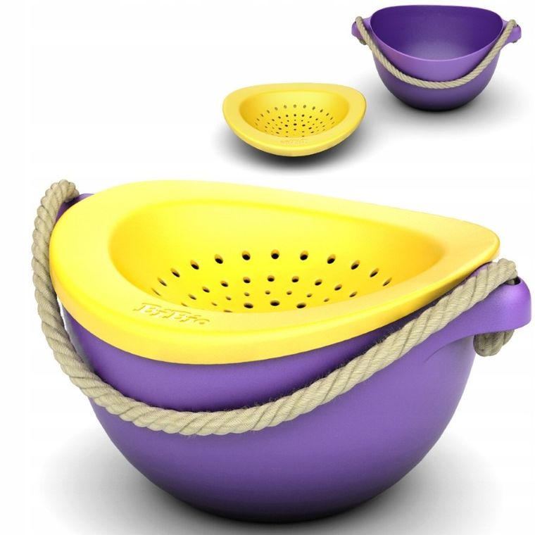 Bibio, wiaderko do piasku z sitkiem, fiolet