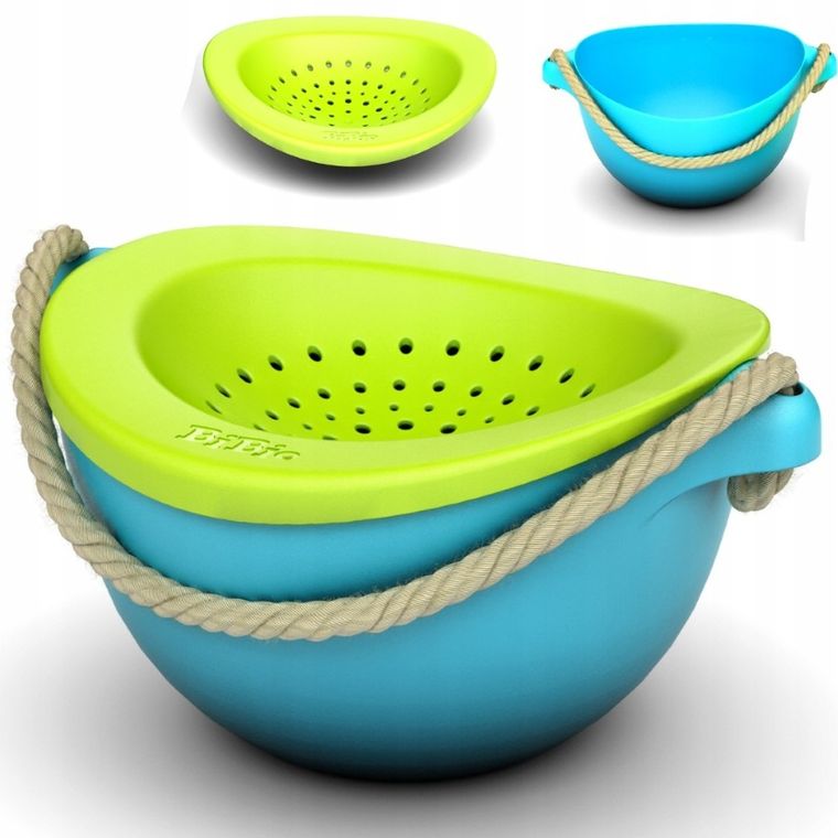 Bibio, wiaderko do piasku z sitkiem, turkus