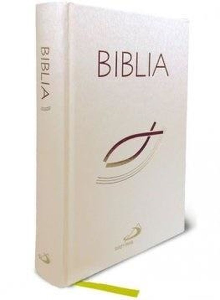 Biblia z rybką. Biała z paginatorami